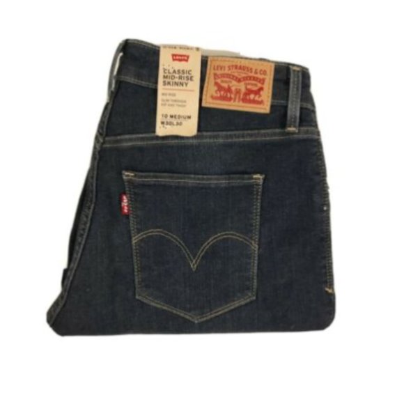 Levi"s Classic Mid-Rise Skinny Jeans W30 L30 /10M - Picture 3 of 9